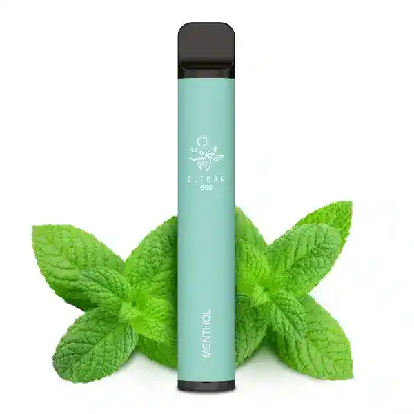 Elfbar Menthol Produktbild mit Vape im Vordergrund