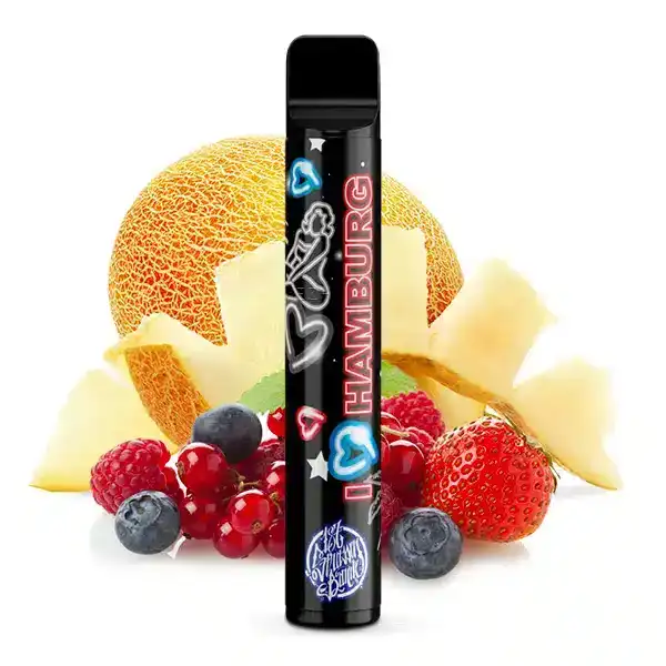 187 I Love Hamburg Produktbild mit Beeren und Honigmelone im Hintergrund
