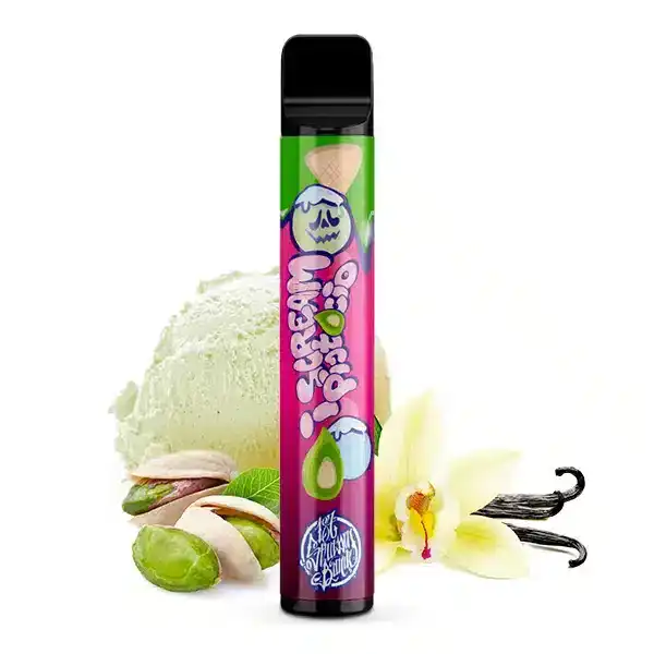 187 I Scream Pistacio Produktbild mit Pistazien und Vanilleeis im Hintergrund