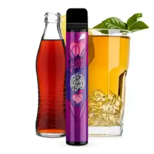 187 Juicy Puzzy Produktbild mit Limonade und Cola im Hintergrund