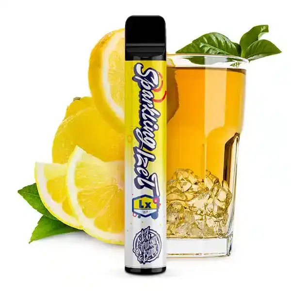 187 Sparkling Ize T LX Produktbild mit Eistee und Zitronen im Hintergrund