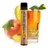 187 Sparkling Peaz Produktbild mit Eistee und Pfirsich im Hintergrund