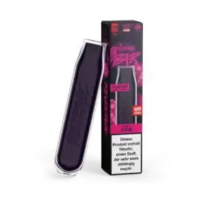 Bild mit Revoltage Black Mango Nikotinfrei im Hintergrund ist die Verpackung.