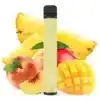 Bild mit Elfbar 600 Pineapple Mango Peach nikotinfrei im Hintergrund sind Pfirsiche und Ananas.