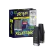 Bild mit Revoltage Blue Cherry Pods nikotinfrei im Hintergrund ist die Verpackung.