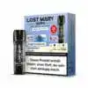Bild mit Lost Mary Pods Cranberry Grape im Hintergrund ist die Verpackung.