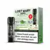 Bild mit Lost Mary Pods Kiwi Passion Fruit Guava im Hintergrund ist die Verpackung.