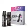Elfbar Elfa Turbo Refillable Pod Kit Packung mit zwei Pods, kompatibel mit dem Elfa Turbo Gerät, empfohlen für Elfbar ELiquid, Verpackung mit detaillierter Produktbeschreibung auf einem klaren Hintergrund.